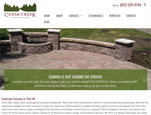 Tablet Screenshot of cedarcreeklandscaping.net